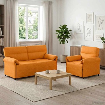 vidaXL Σετ Καναπέ 2 τεμ. Σκούρο κίτρινο Ύφασμα 158x83x95cm  Διθέσιος