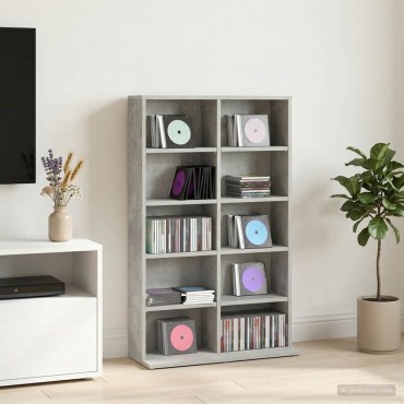 vidaXL Ντουλάπα CD Γκρι Σκυροδέματος 65x23,5x97,5cm