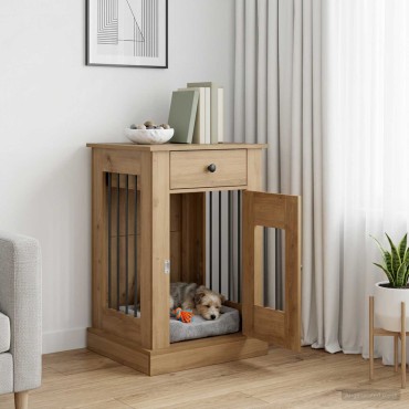 vidaXL Έπιπλο για κλουβί σκύλου Artisan Δρυς 50 x 47,5 x 80 εκ.