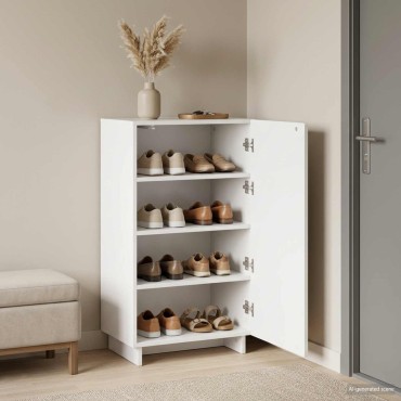 vidaXL Παπουτσοθήκη 48x38x87,5cm Επεξεργασμένο ξύλο