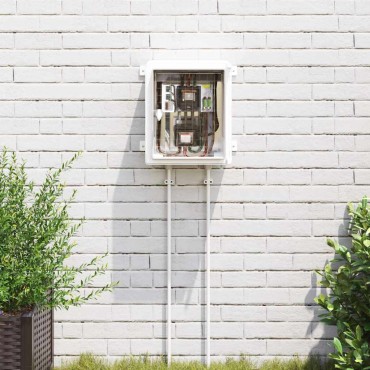 vidaXL Ντουλάπι Ελέγχου Γκρι 37 x 16,5 x 35 εκ ΑΒΣ Πλαστικό