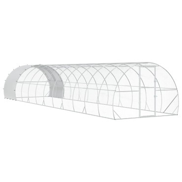 vidaXL Κοτέτσι Ασημί 1200 x 300 x 200 cm Γαλβανισμένος Χάλυβας