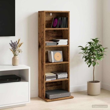 vidaXL Ντουλάπα CD Παλαιωμένο ξύλο 33x23,5x97,5cm