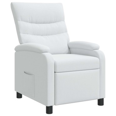 vidaXL Αναπαυτική Καρέκλα Λευκό Ύφασμα 66x95x100cm 1 τεμ.
