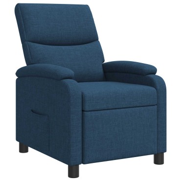vidaXL Αναπαυτική Καρέκλα Μπλε Ύφασμα 66x95x100cm 1 τεμ.