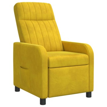 vidaXL Αναπαυτική Καρέκλα Κίτρινο Βελούδο 66x95x100cm 1 τεμ.