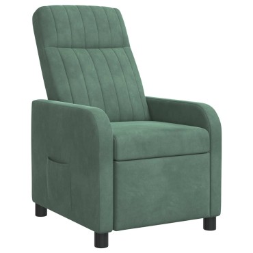 vidaXL Αναπαυτική Καρέκλα Θαλασσί Βελούδο 66x95x100cm 1 τεμ.