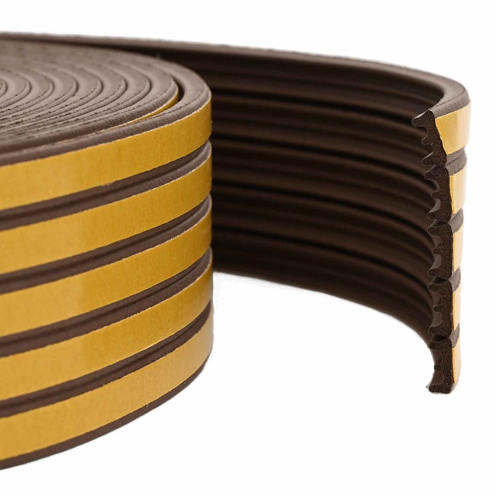vidaXL Αυτοκόλλητη σφραγίδα παραθύρου Καφέ 15 x 8 mm 50 μ EPDM αφρός