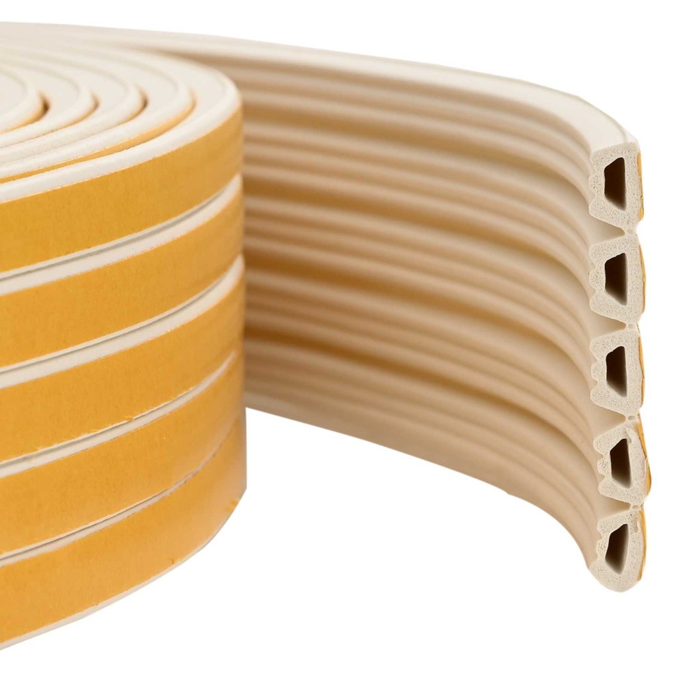 vidaXL Αυτοκόλλητη σφραγίδα παραθύρου Λευκό 10 x 6 mm 12 m EPDM αφρός