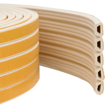 vidaXL Αυτοκόλλητη σφραγίδα παραθύρου Λευκό 10 x 6 mm 12 m EPDM αφρός