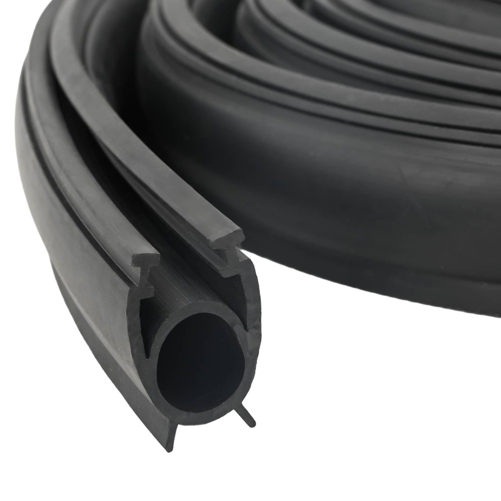 vidaXL Σφράγιση Πόρτας Γκαράζ Μαύρο 41 x 33 mm 2,5 μ PVC