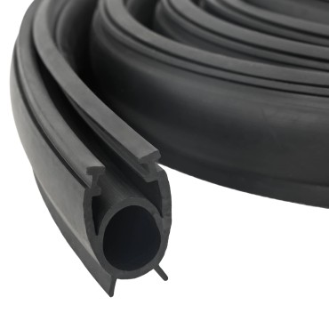 vidaXL Σφράγιση Πόρτας Γκαράζ Μαύρο 41 x 33 mm 3 μ PVC