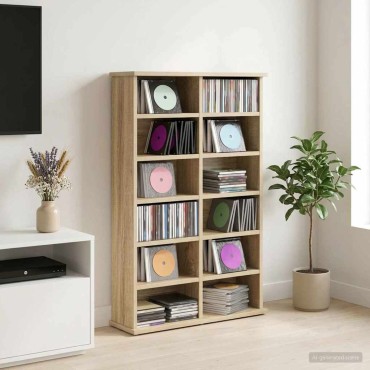 vidaXL Ντουλάπα CD Sonoma Δρυς 60x17x92cm Επεξεργασμένο Ξύλο