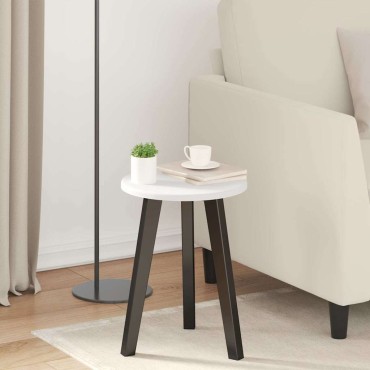 vidaXL Καπάκι τραπεζιού 30x1,5cm Γύρος Επεξεργασμένο Ξύλο Λευκό