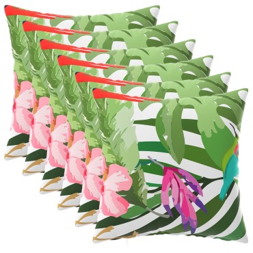 vidaXL Κάλυμμα Μαξιλαριού 6 pcs HEERLEN Μαύρο 30 x 30 cm Πολυεστέρας