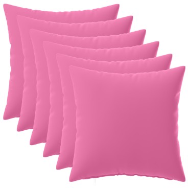 vidaXL Κάλυμμα Μαξιλαριού 6 pcs HEERLEN Ροζ 30 x 30 cm Πολυεστέρας