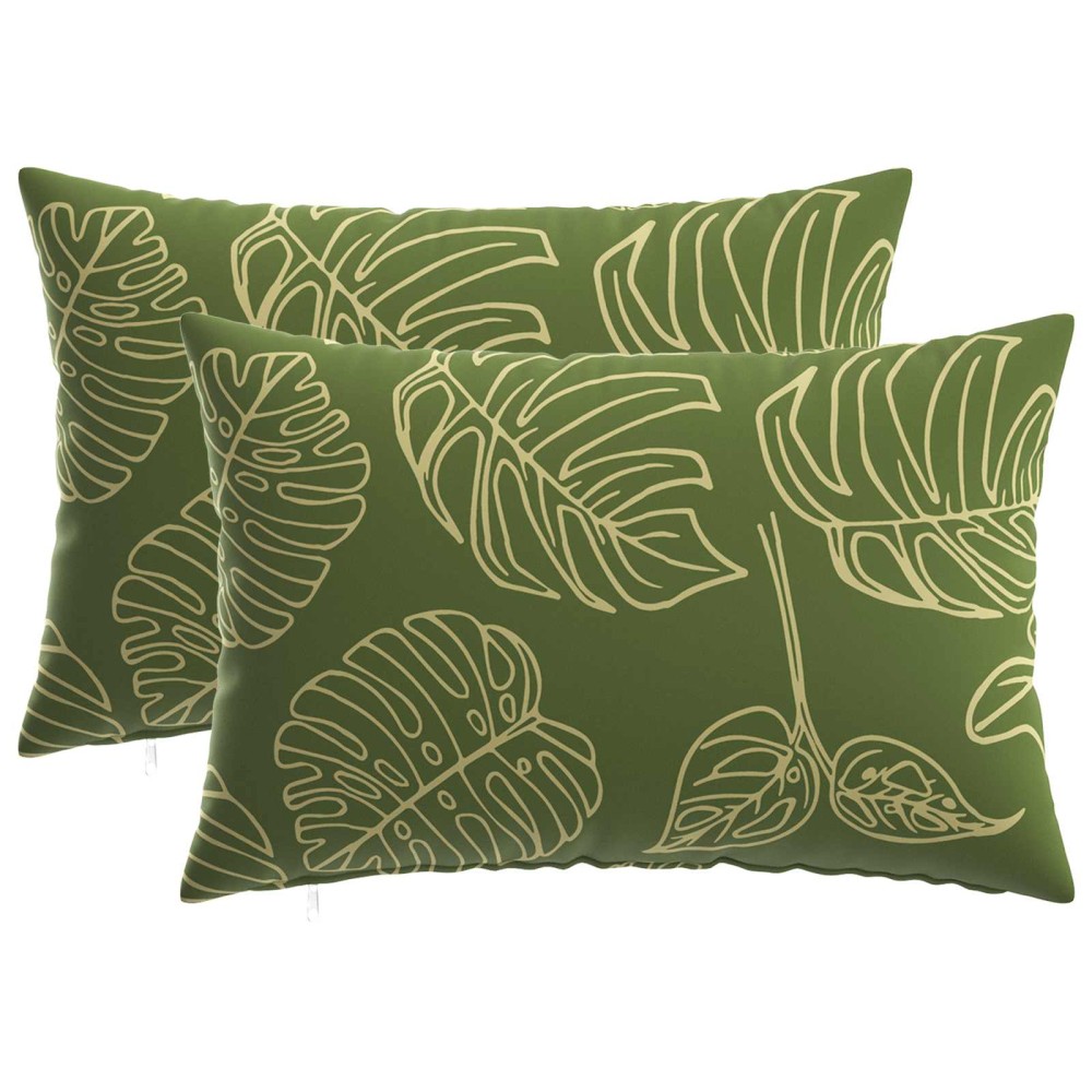 vidaXL Κάλυμμα Μαξιλαριού 2 pcs HEERLEN Σχέδιο Φύλλου 30 x 50 cm