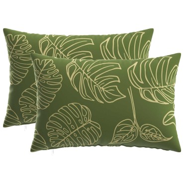 vidaXL Κάλυμμα Μαξιλαριού 2 pcs HEERLEN Σχέδιο Φύλλου 30 x 50 cm