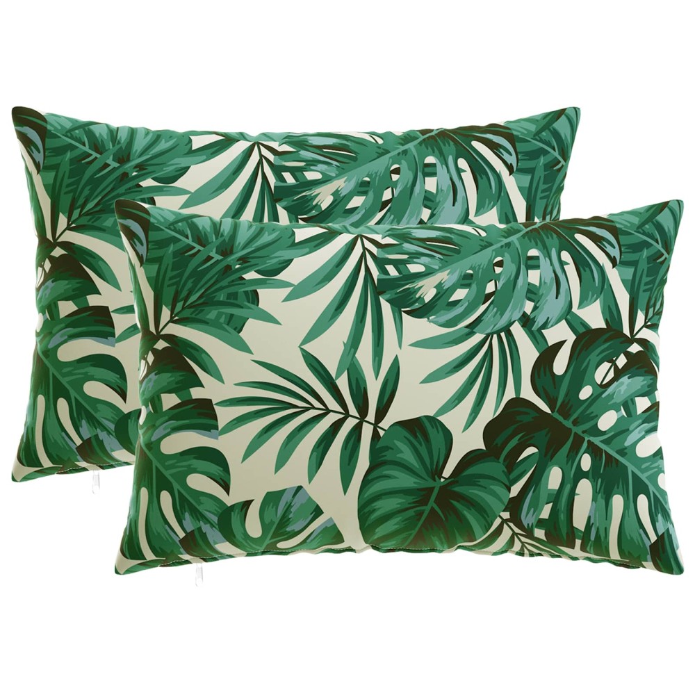 vidaXL Κάλυμμα Μαξιλαριού 2 pcs HEERLEN Σχέδιο Φύλλων 30 x 50 cm