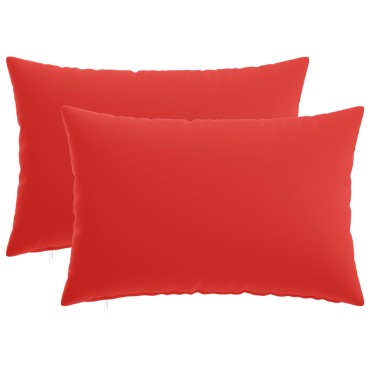 vidaXL Κάλυμμα Μαξιλαριού 2 pcs HEERLEN Κόκκινο 30 x 50 cm Πολυεστέρας