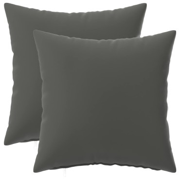 vidaXL Κάλυμμα Μαξιλαριού 2 pcs HEERLEN Ανθρακί 40 x 40 cm Πολυεστέρας
