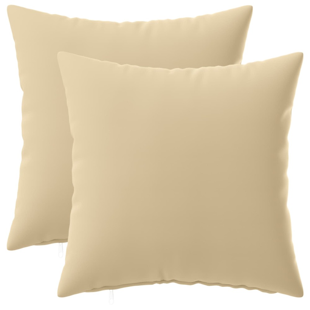 vidaXL Κάλυμμα Μαξιλαριού 2 pcs HEERLEN Μπεζ 40 x 40 cm Πολυεστέρας