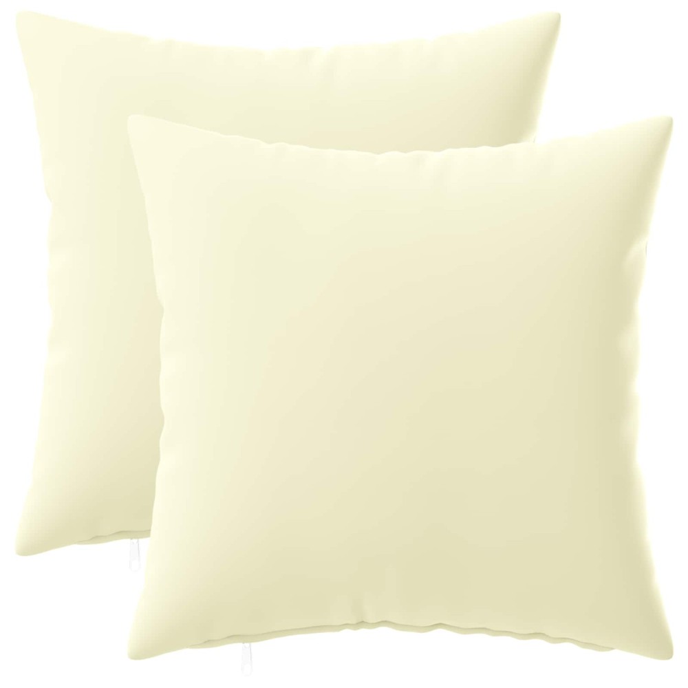 vidaXL Κάλυμμα Μαξιλαριού 2 pcs HEERLEN Κρεμ 40 x 40 cm Πολυεστέρας