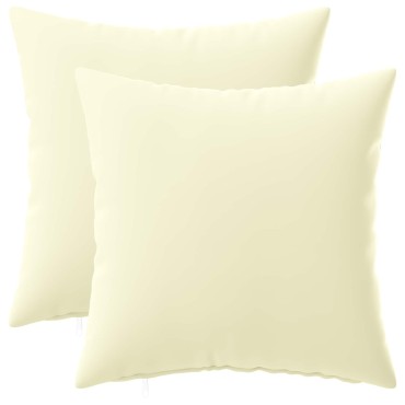 vidaXL Κάλυμμα Μαξιλαριού 2 pcs HEERLEN Κρεμ 40 x 40 cm Πολυεστέρας