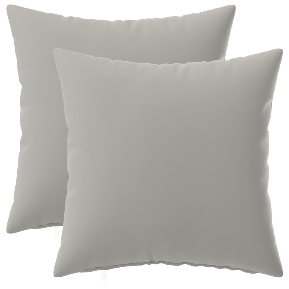 vidaXL Κάλυμμα Μαξιλαριού 2 pcs HEERLEN Γκρι 40 x 40 cm Πολυεστέρας