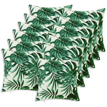 vidaXL Κάλυμμα Μαξιλαριού 12 pcs HEERLEN Σχέδιο Φύλλων 40 x 40 cm