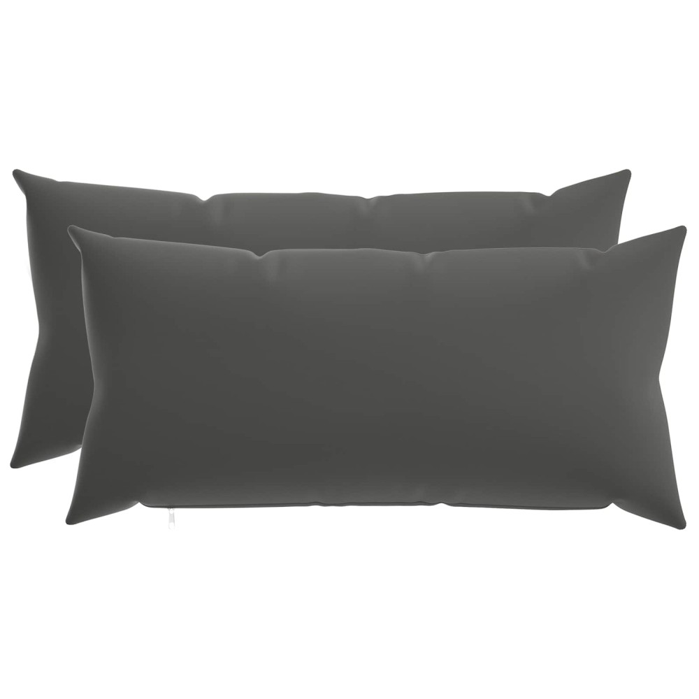vidaXL Κάλυμμα Μαξιλαριού 2 pcs HEERLEN Ανθρακί 40 x 80 cm Πολυεστέρας