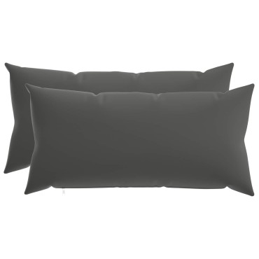 vidaXL Κάλυμμα Μαξιλαριού 2 pcs HEERLEN Ανθρακί 40 x 80 cm Πολυεστέρας