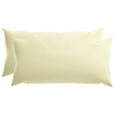 vidaXL Κάλυμμα Μαξιλαριού 2 pcs HEERLEN Κρεμ 40 x 80 cm Πολυεστέρας