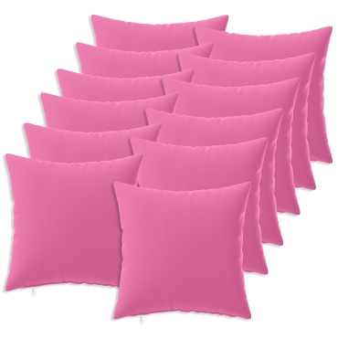 vidaXL Κάλυμμα Μαξιλαριού 12 pcs HEERLEN Ροζ 50 x 50 cm Πολυεστέρας