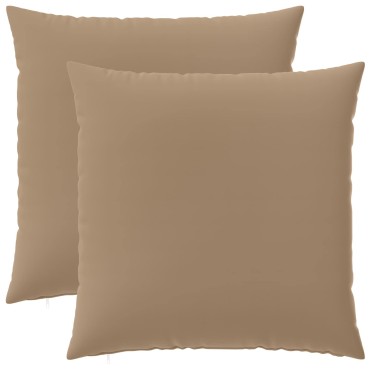 vidaXL Κάλυμμα Μαξιλαριού 2 τμχ. HEERLEN Taupe 65 x 65 εκ. Πολυεστέρας