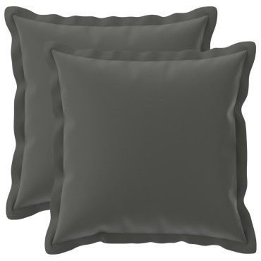 vidaXL Κάλυμμα Μαξιλαριού 2 τμχ. HOUTEN Ανθρακί 40 x 40 cm Πολυεστέρας