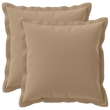 vidaXL Κάλυμμα Μαξιλαριού 2 τμχ. HOUTEN Taupe 40 x 40 cm Πολυεστέρας