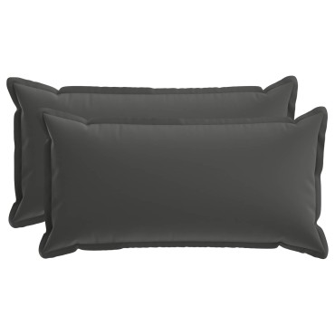 vidaXL Κάλυμμα Μαξιλαριού 2 τμχ. HOUTEN Ανθρακί 40 x 80 cm Πολυεστέρας