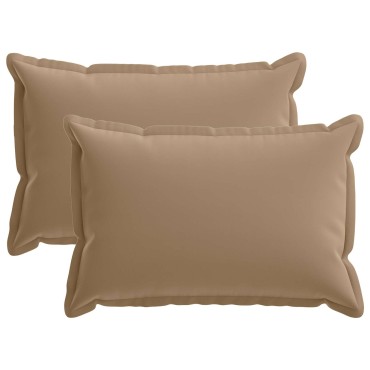 vidaXL Κάλυμμα Μαξιλαριού 2 τμχ. HOUTEN Taupe 50 x 70 cm Πολυεστέρας