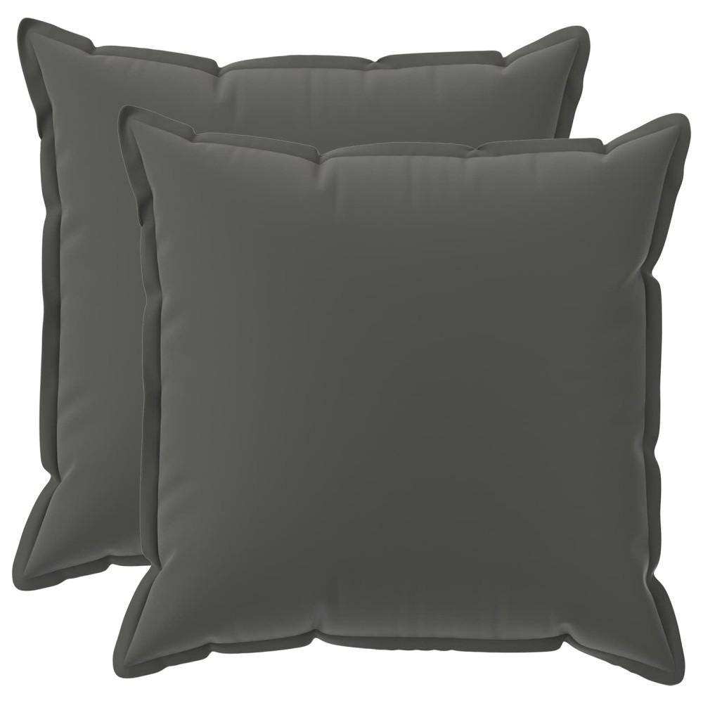 vidaXL Κάλυμμα Μαξιλαριού 2 τμχ. HOUTEN Ανθρακί 80 x 80 cm Πολυεστέρας