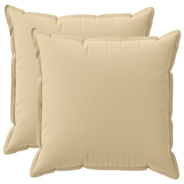 vidaXL Κάλυμμα Μαξιλαριού 2 τμχ. HOUTEN Μπεζ 80 x 80 cm Πολυεστέρας