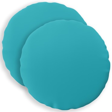 vidaXL Κάλυμμα Μαξιλαριού 2 pcs HEERLEN Τιρκουάζ Ø 40 cm Πολυεστέρας