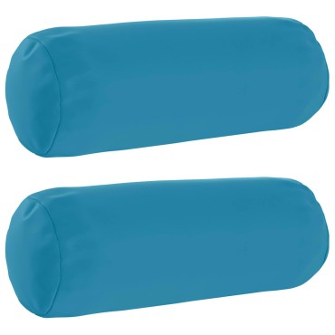 vidaXL Κάλυμμα Μαξιλαριού 2 pcs HEERLEN Γαλάζιο Ø 15 x 40 εκ