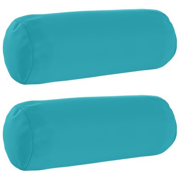vidaXL Κάλυμμα Μαξιλαριού 2 pcs HEERLEN Τιρκουάζ Ø 15 x 40 εκ