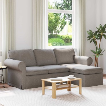 vidaXL Καναπές Taupe 215x138x80cm ύφασμα