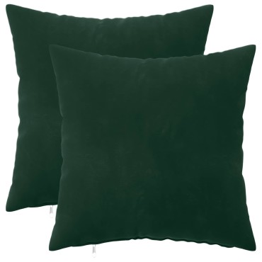 vidaXL Κάλυμμα Μαξιλαριού 2 pcs HEERLEN Σκούρο Πράσινο 35 x 35 cm