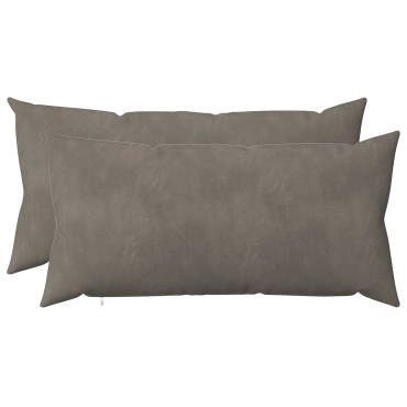 vidaXL Κάλυμμα Μαξιλαριού 2 pcs HEERLEN Ανοιχτό γκρι 40 x 80 cm