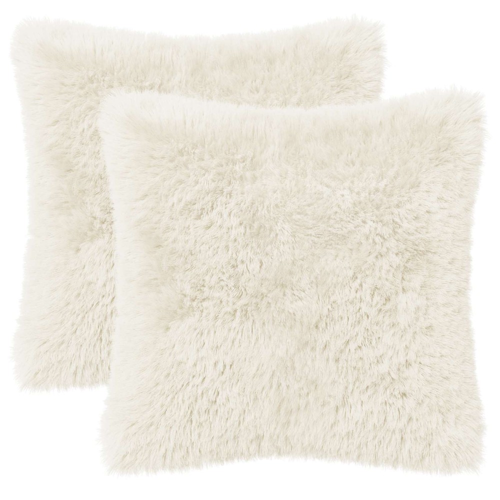vidaXL Κάλυμμα Μαξιλαριού 2 pcs HEERLEN Λευκό 45 x 45 cm PV Φλίς