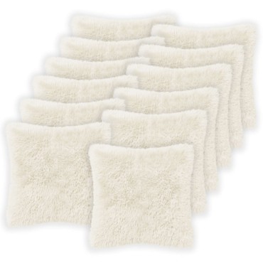 vidaXL Κάλυμμα Μαξιλαριού 12 pcs HEERLEN Λευκό 45 x 45 cm PV Φλίς