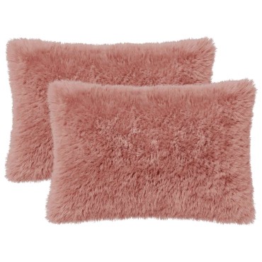 vidaXL Κάλυμμα Μαξιλαριού 2 pcs HEERLEN Ροζ 50 x 70 cm PV Φλίς